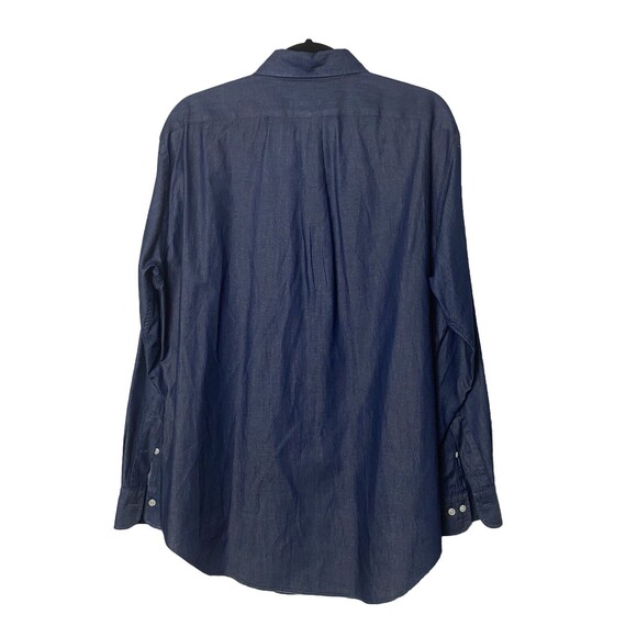 Ralph Lauren Button-Down Long Sleeve Blue Classic Fit Shirt Men's Size L  34/35 - Picture 2 of 14